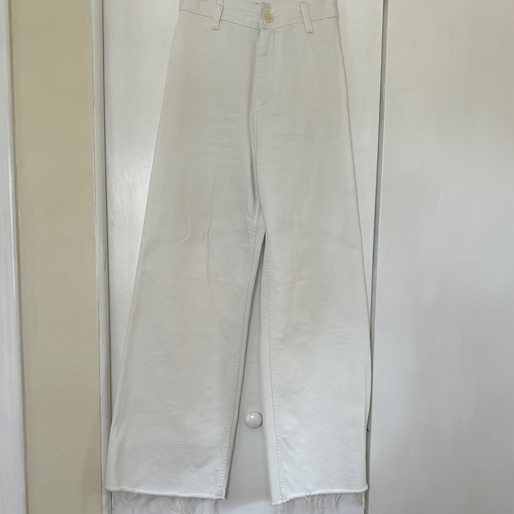 Zara White Wide-Leg Jeans